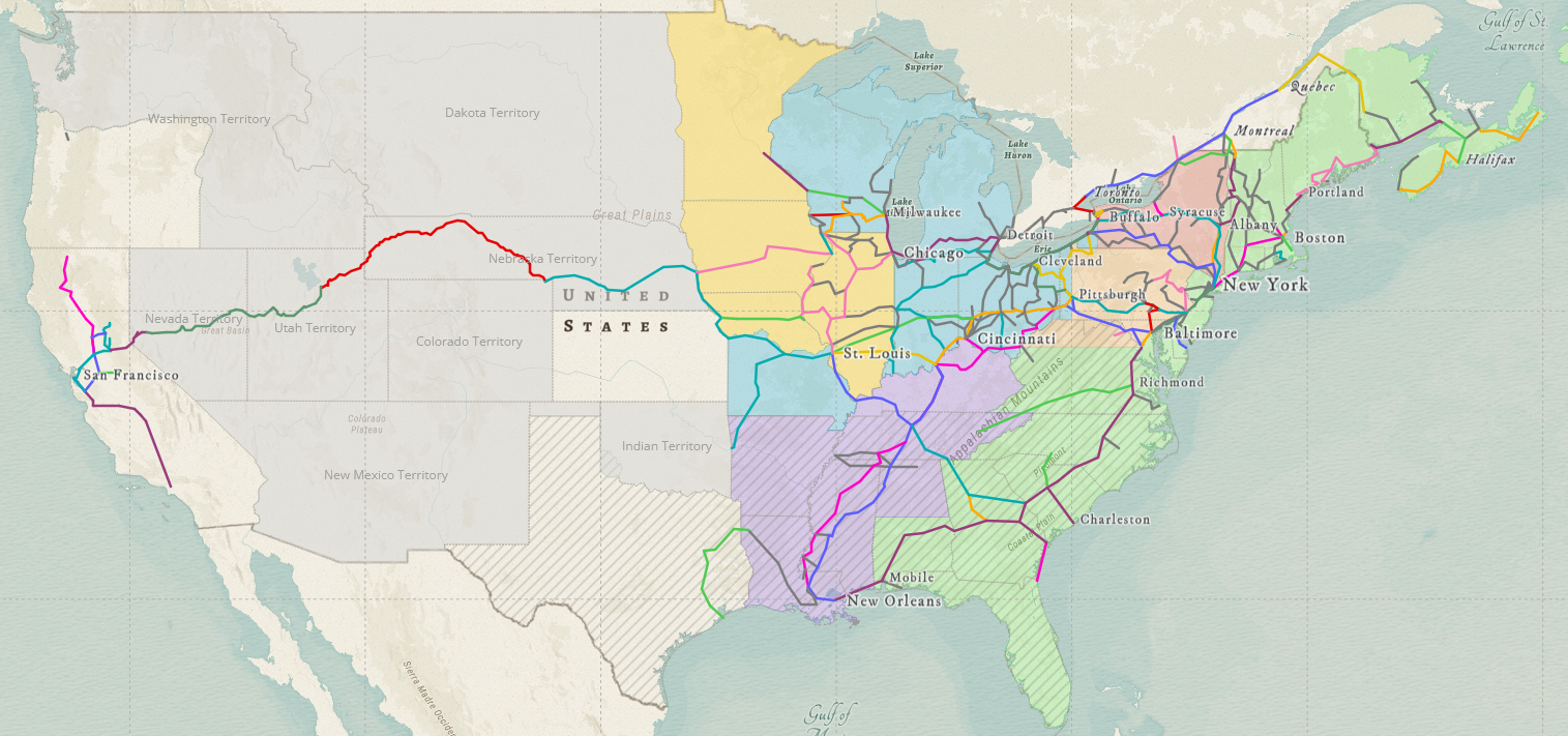 Edmund Russell and Lauren Winkler, “Uniting the States with Telegraphs, 1844-1862,” Carnegie Mellon University Libraries, https://telegraph.library.cmu.edu/